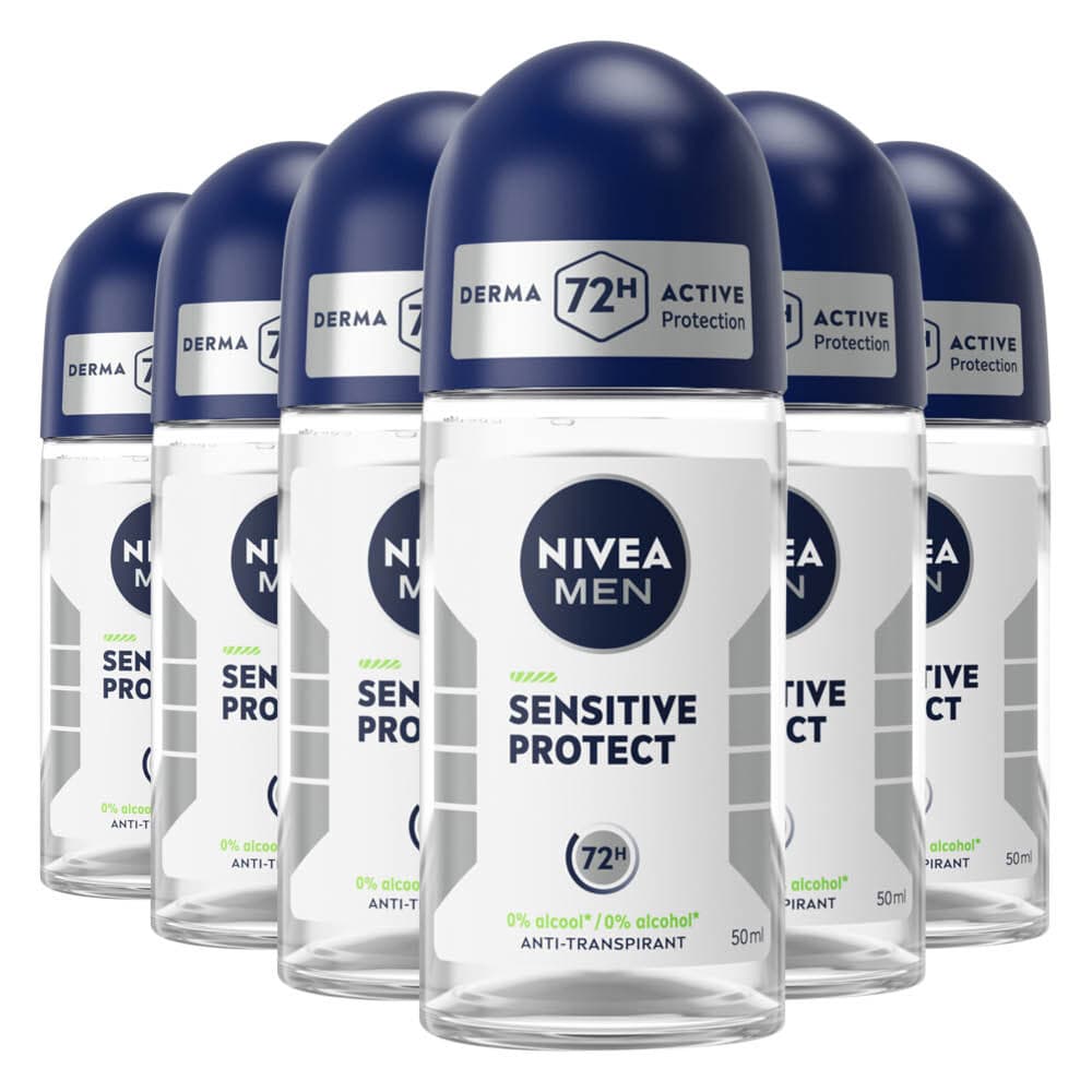 6x NIVEA Men Deodorant Roller Sensitive Protect 40 ml