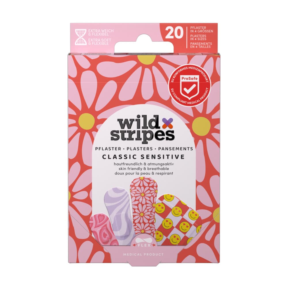 Wild Stripes Pleisters Classic Sensitive Pastel Fun 20 stuks