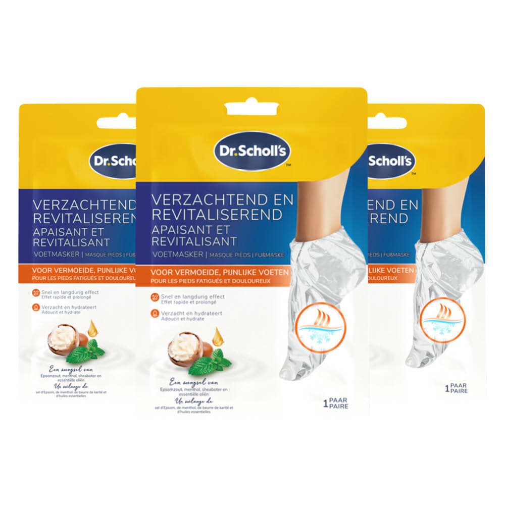 3x Scholl Voetmasker Verzachtend en Revitaliserend 1 paar