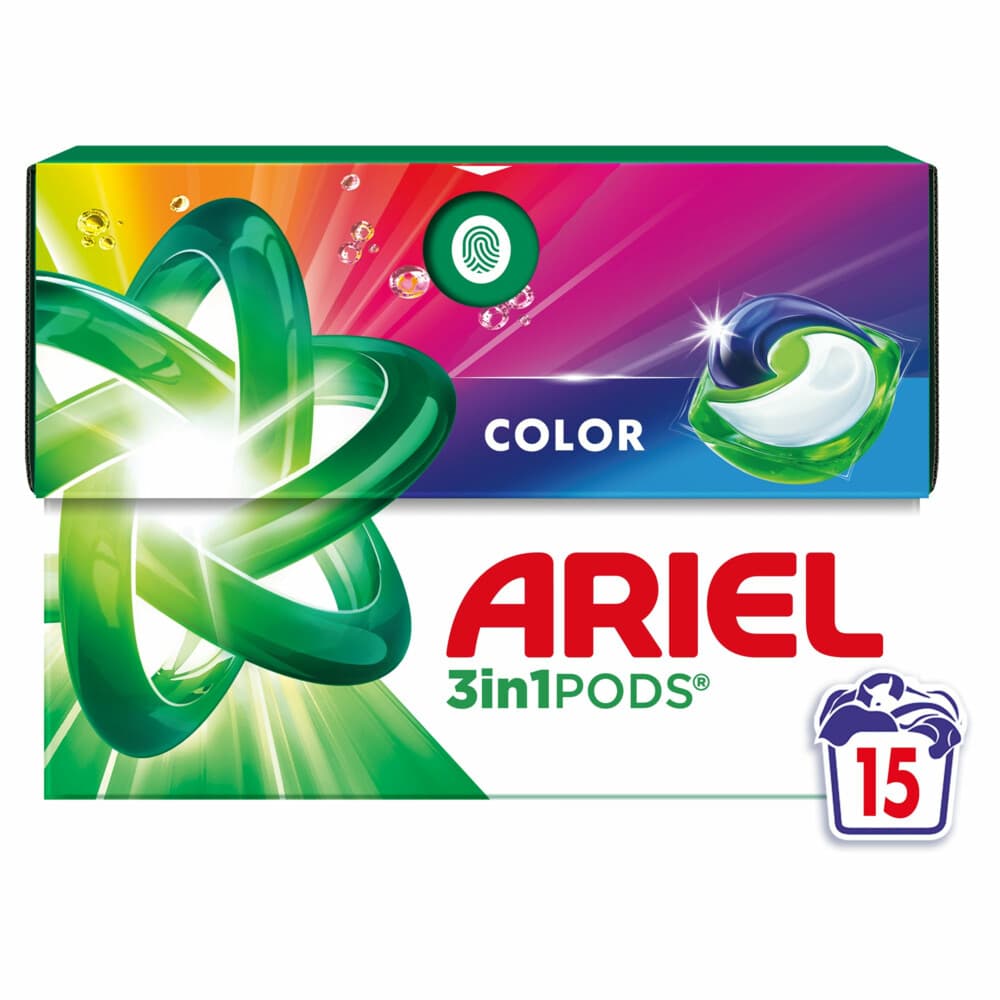 2+1 gratis: Ariel 3in1 Wasmiddel Pods Color 15 stuks