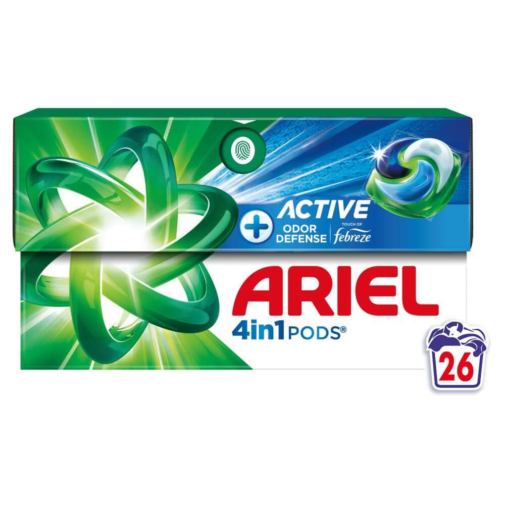 2+1 gratis: Ariel 4in1 Wasmiddel Pods Actieve Geurbestrijding 26 stuks