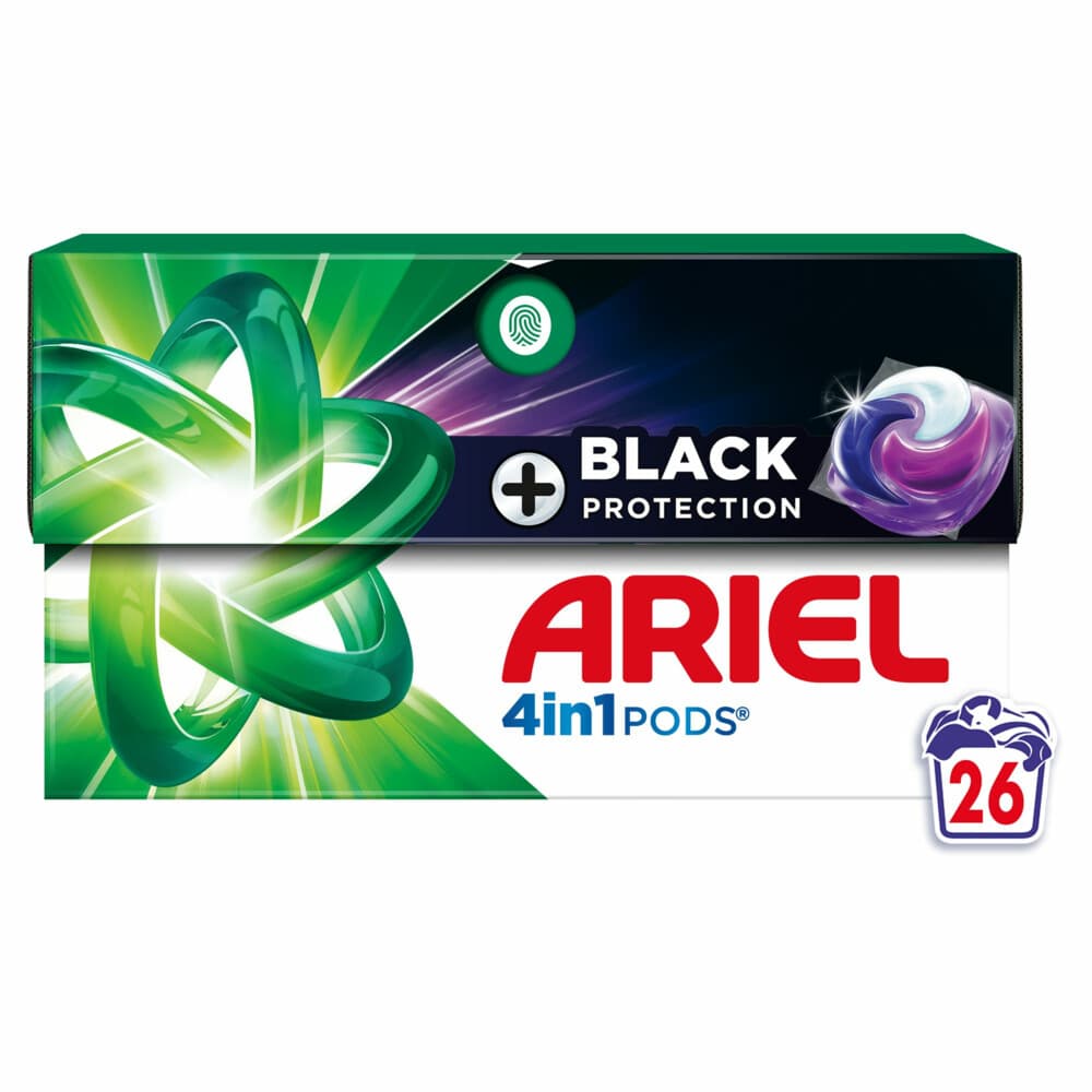 2+1 gratis: Ariel 4in1 Wasmiddel Pods Revitablack 26 stuks