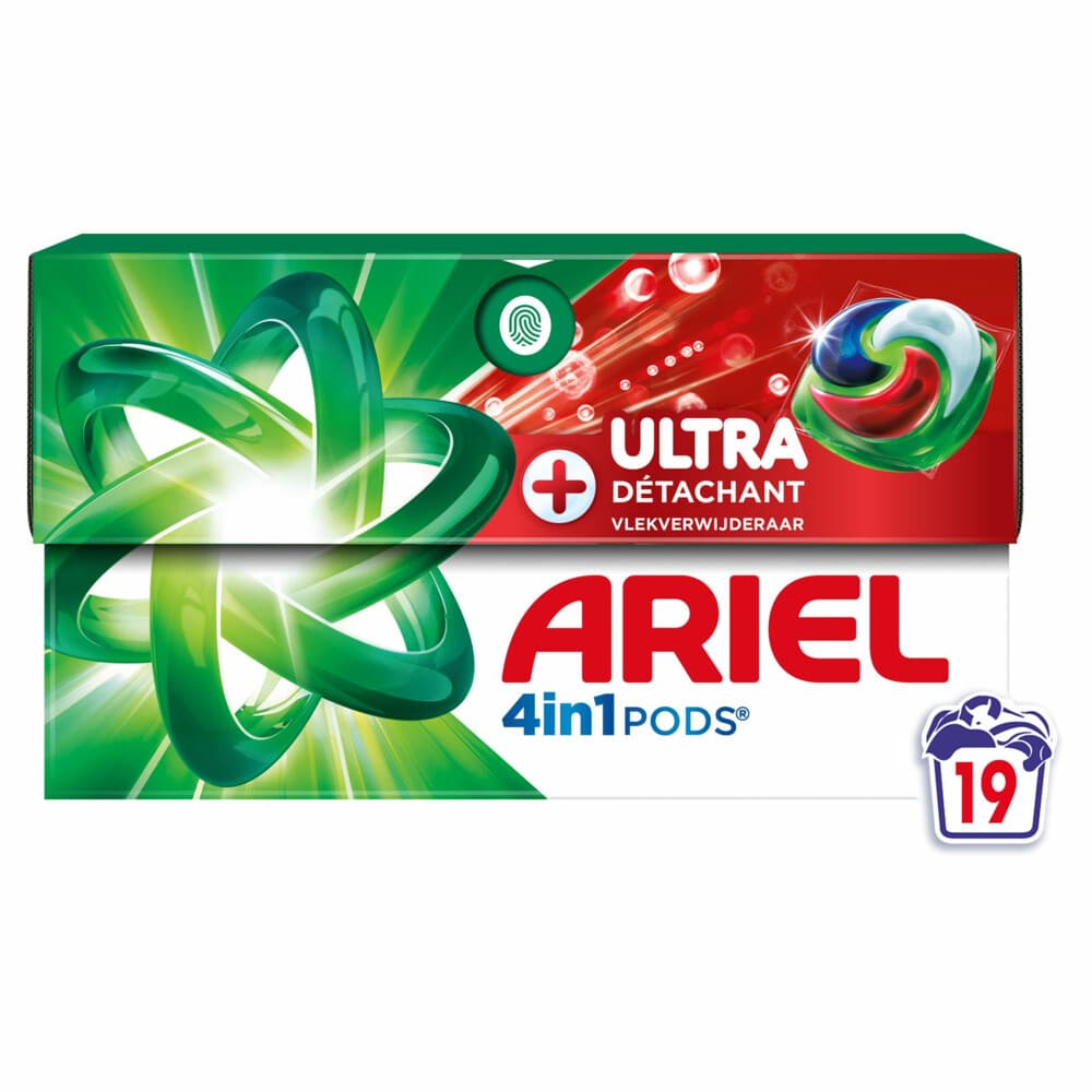 2+1 gratis: Ariel 4in1 Wasmiddel Pods Ultra Vlekverwijderaar 19 stuks