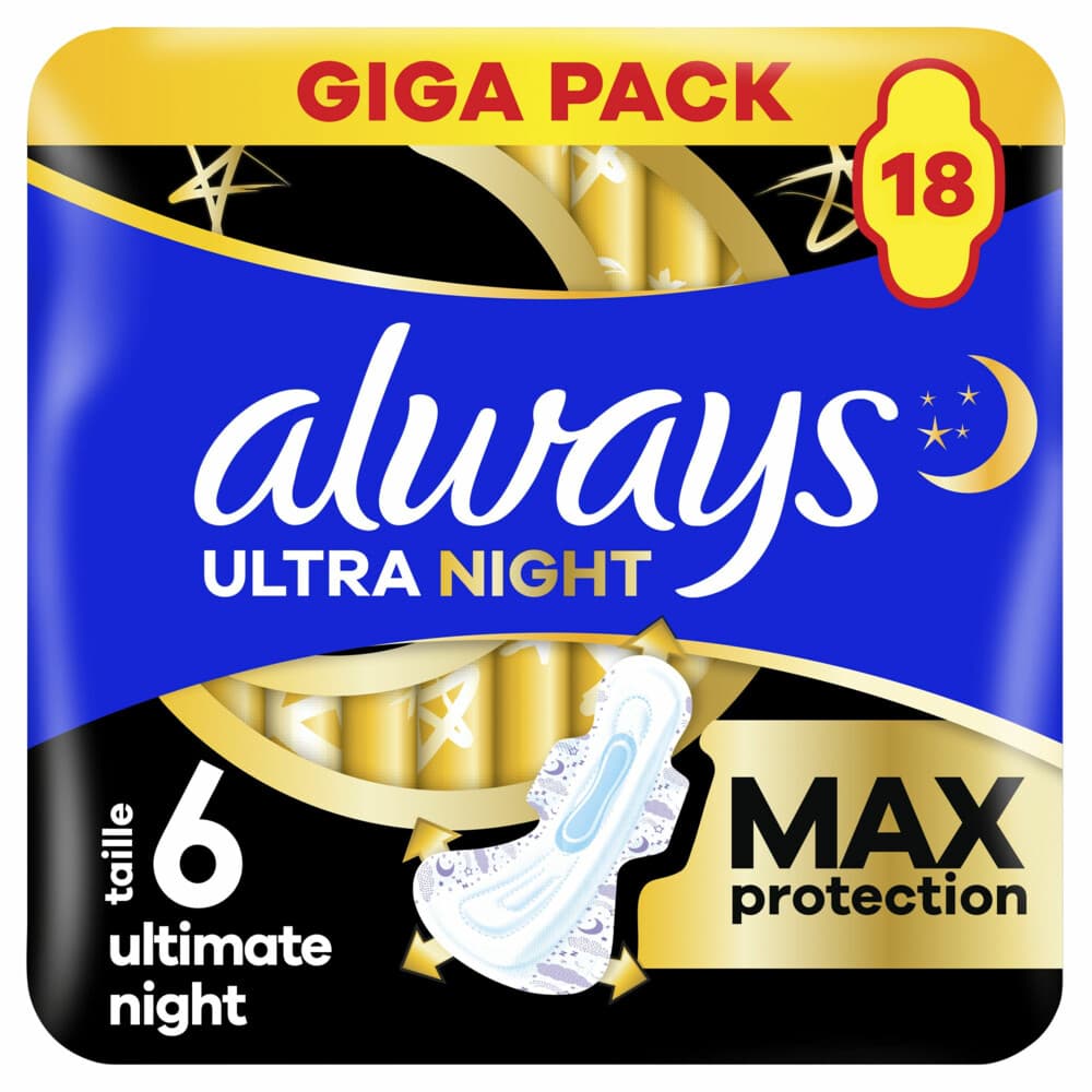 Always Maandverband Ultra Ultimate Night 18 stuks