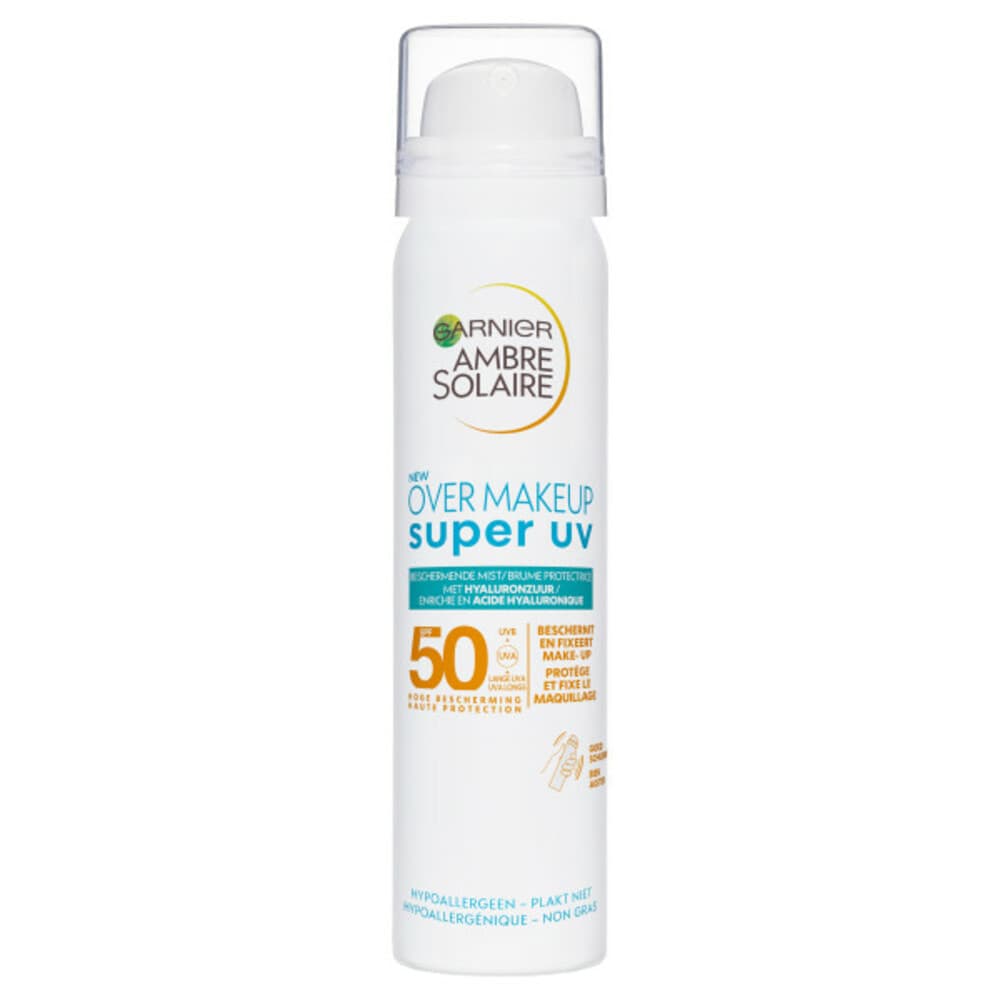 3x Garnier Ambre Solaire Face Super UV Gezichtsspray SPF 50+ 75 ml