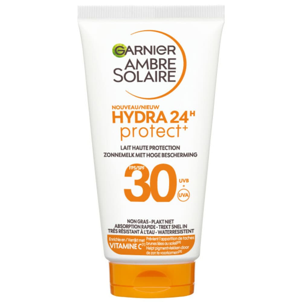 3x Garnier Ambre Solaire Hydra 24 Zonnebrandmelk SPF 30 Reisformaat 50 ml