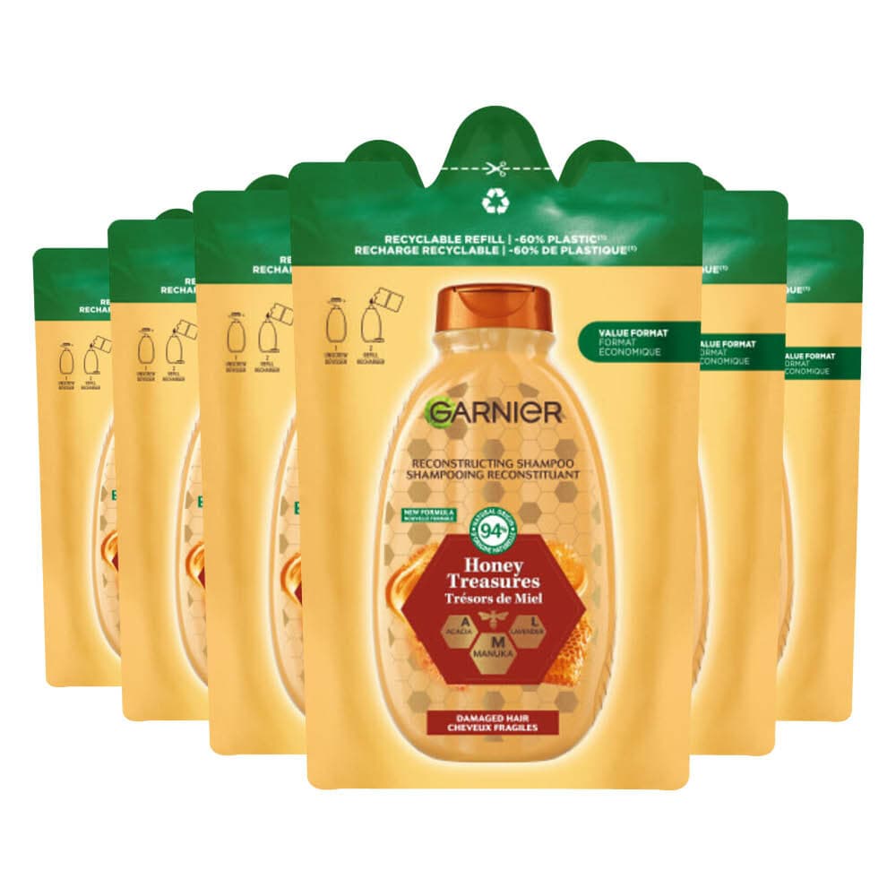 6x Garnier Loving Blends Honing Goud Shampoo Refill 250 ml