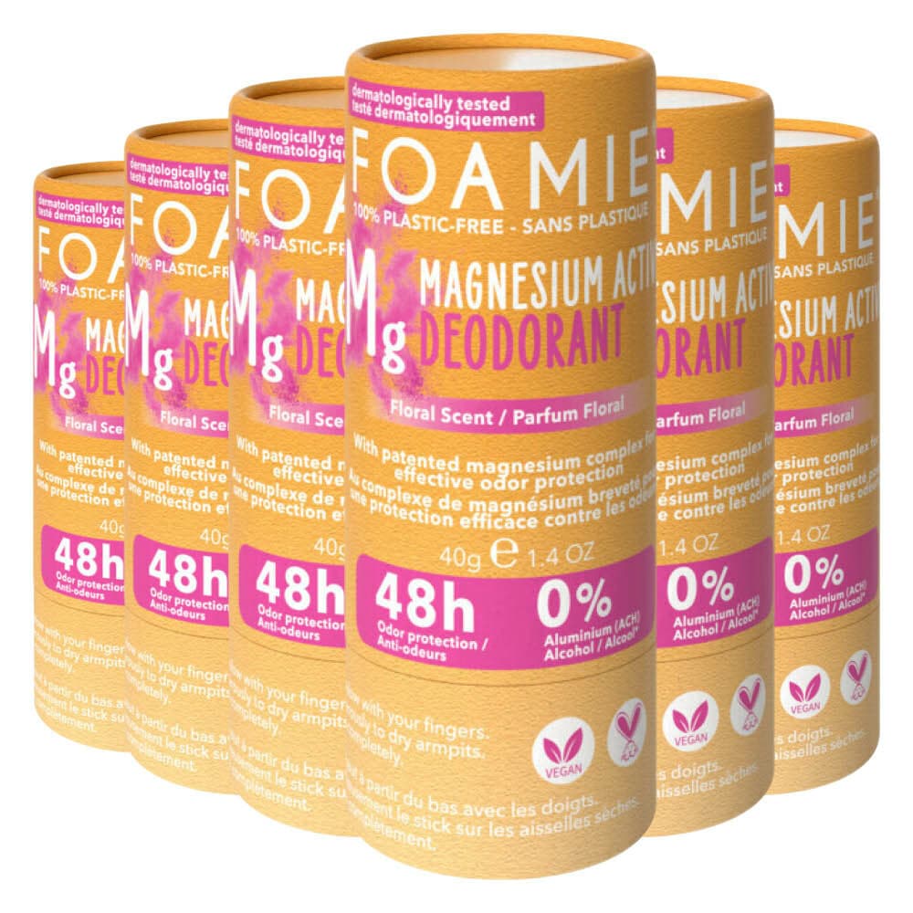 6x Foamie Deodorant Stick Happy Day 40 gr