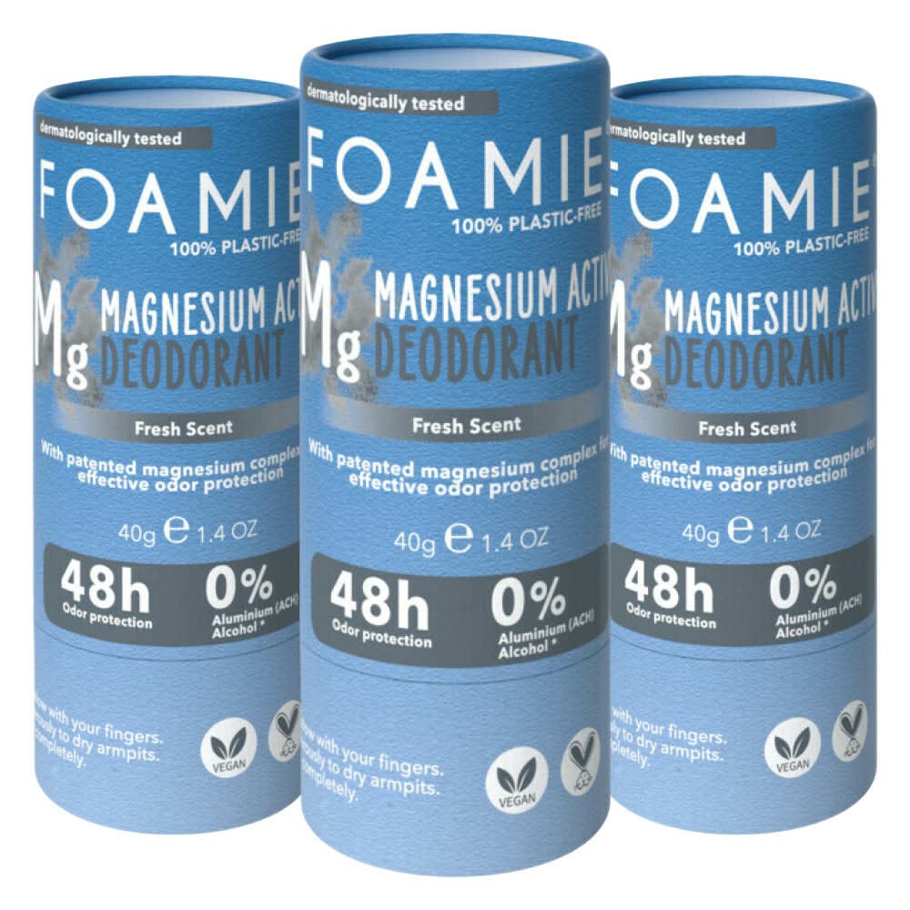 3x Foamie Deodorant Stick Refresh 40 gr