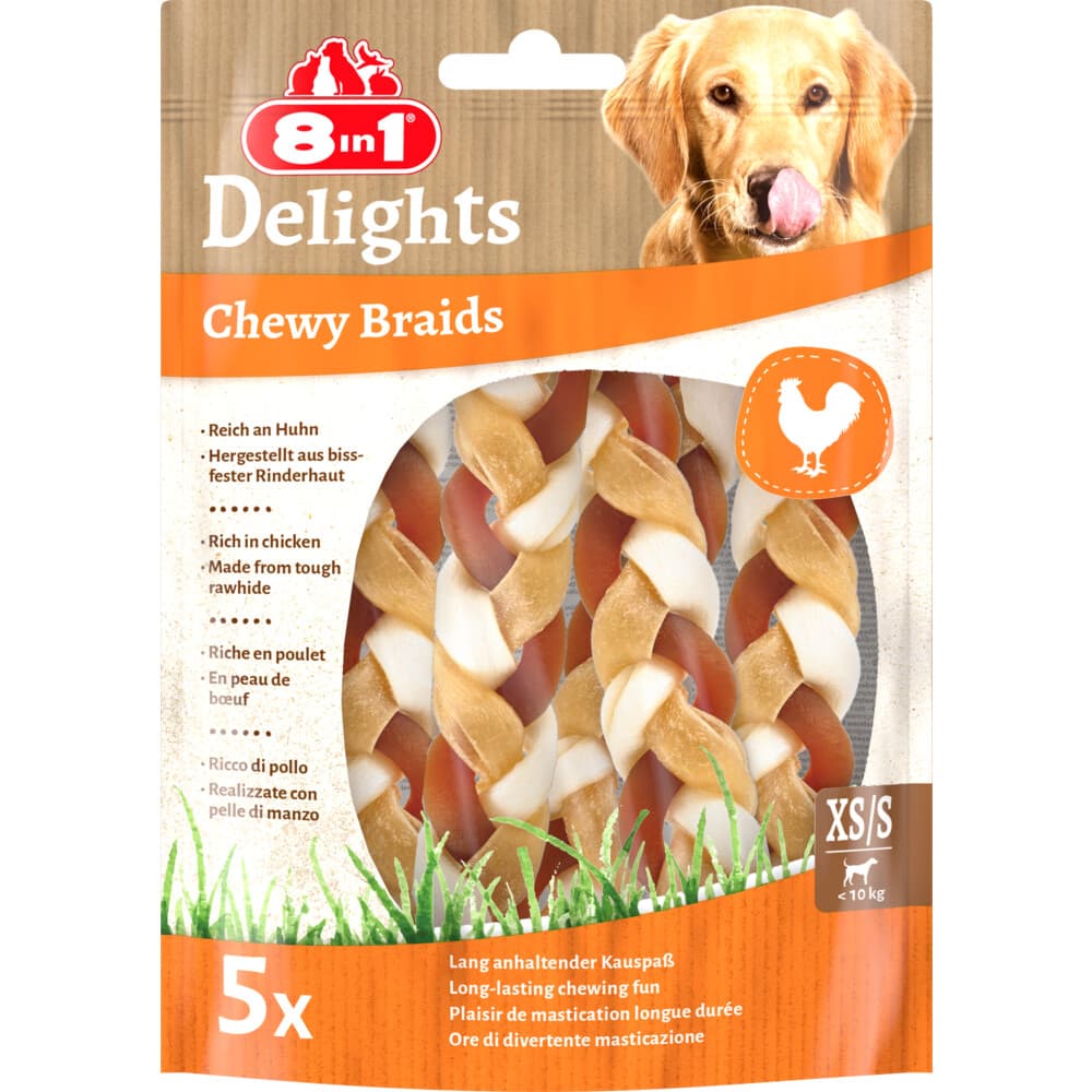 10x 8in1 Delights Chewy Braid XS/S 75 gr