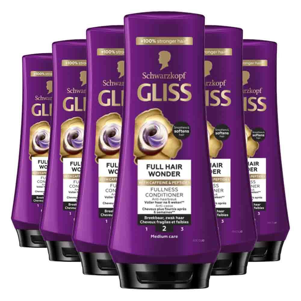 6x Gliss Conditioner Full Hair Wonder 200 ml