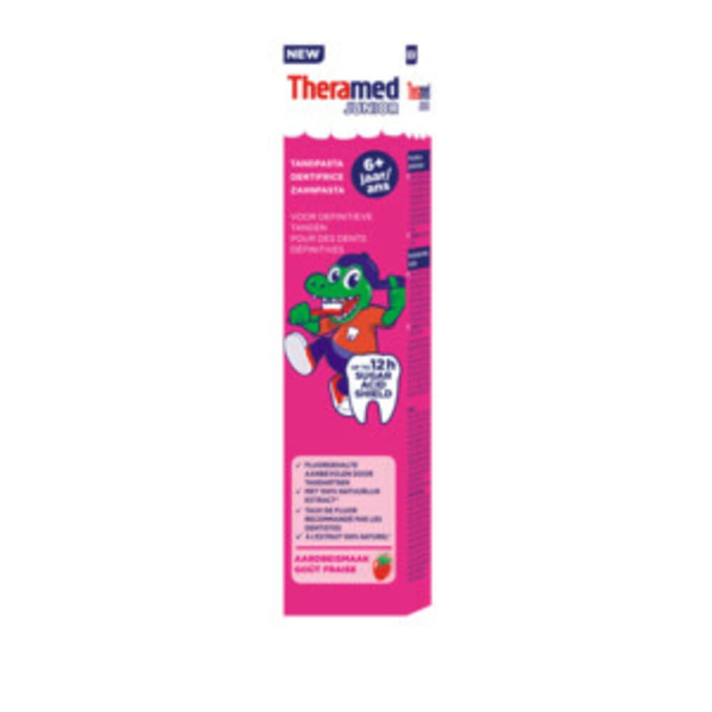 6x Theramed Junior Tandpasta 6+ Aardbei 50 ml