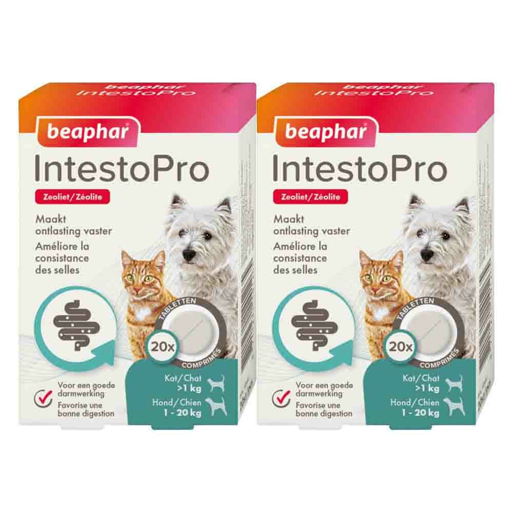 2x Beaphar IntestoPro Kat - Hond tot 20 kg 20 tabletten