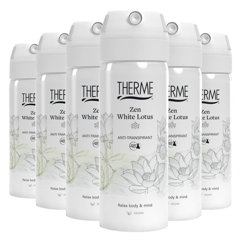 6x Therme Anti-Transpirant Zen White Lotus 50 ml