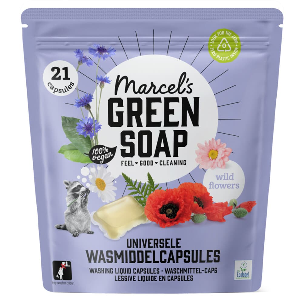 Marcel's Green Soap Wascapsules Wilde Bloemen 21 capsules