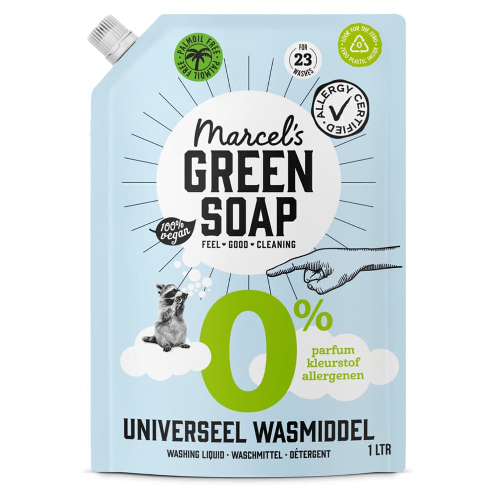 Marcel's Green Soap Wasmiddel Universeel 0% Navulling 1000 ml