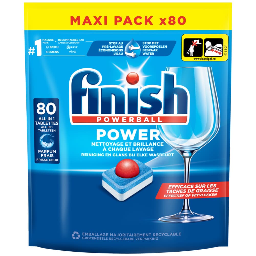 2+1 gratis: Finish Vaatwastabletten Power Regular 80 stuks