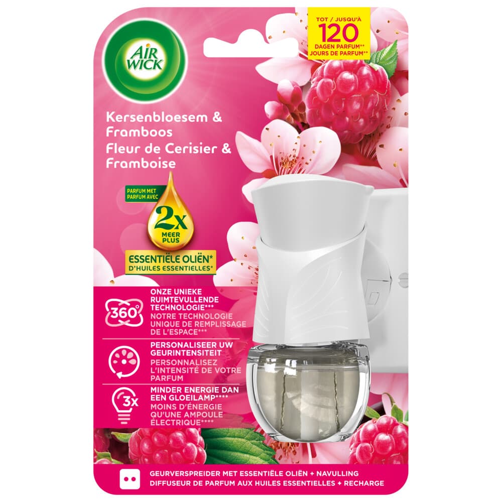 Air Wick Elektrische Luchtverfrisser Starter Kit Kersenbloesem&Framboos 19 ml