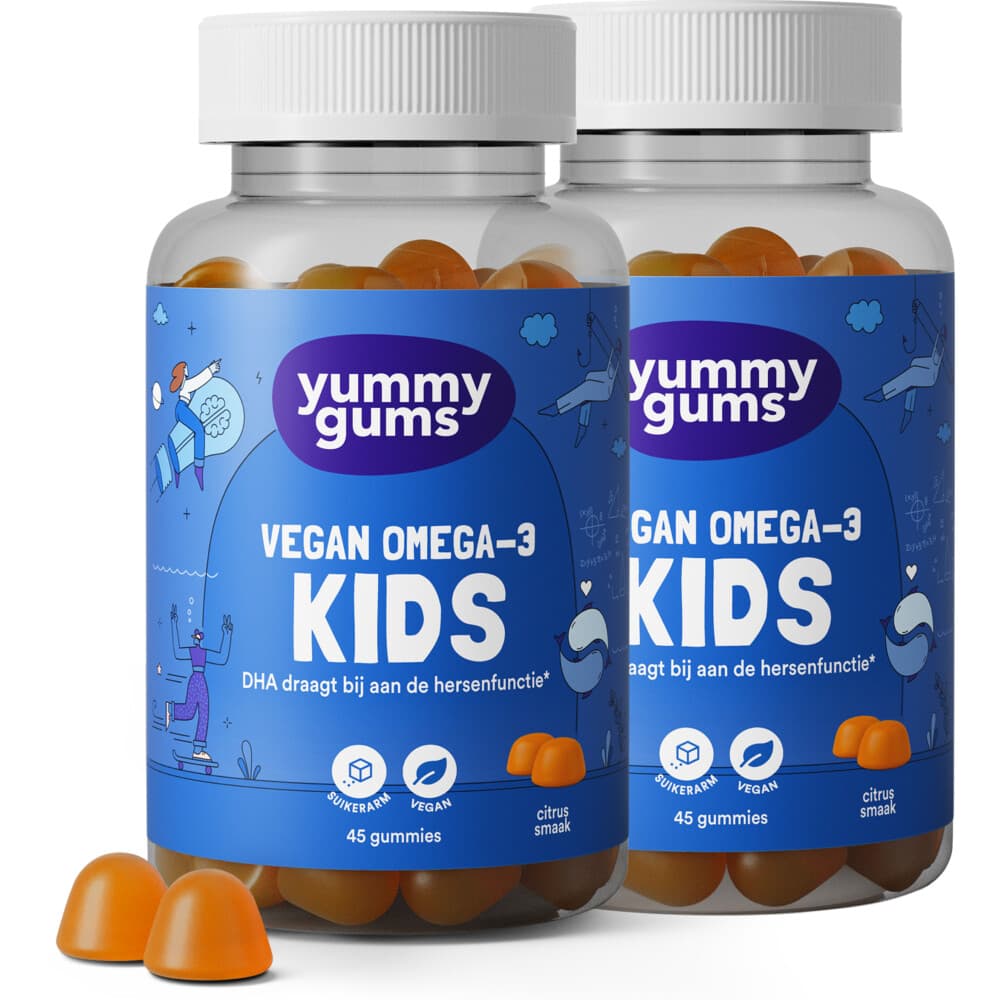 Gratis Verzending: 2x Yummygums Omega-3 Kids 45 stuks