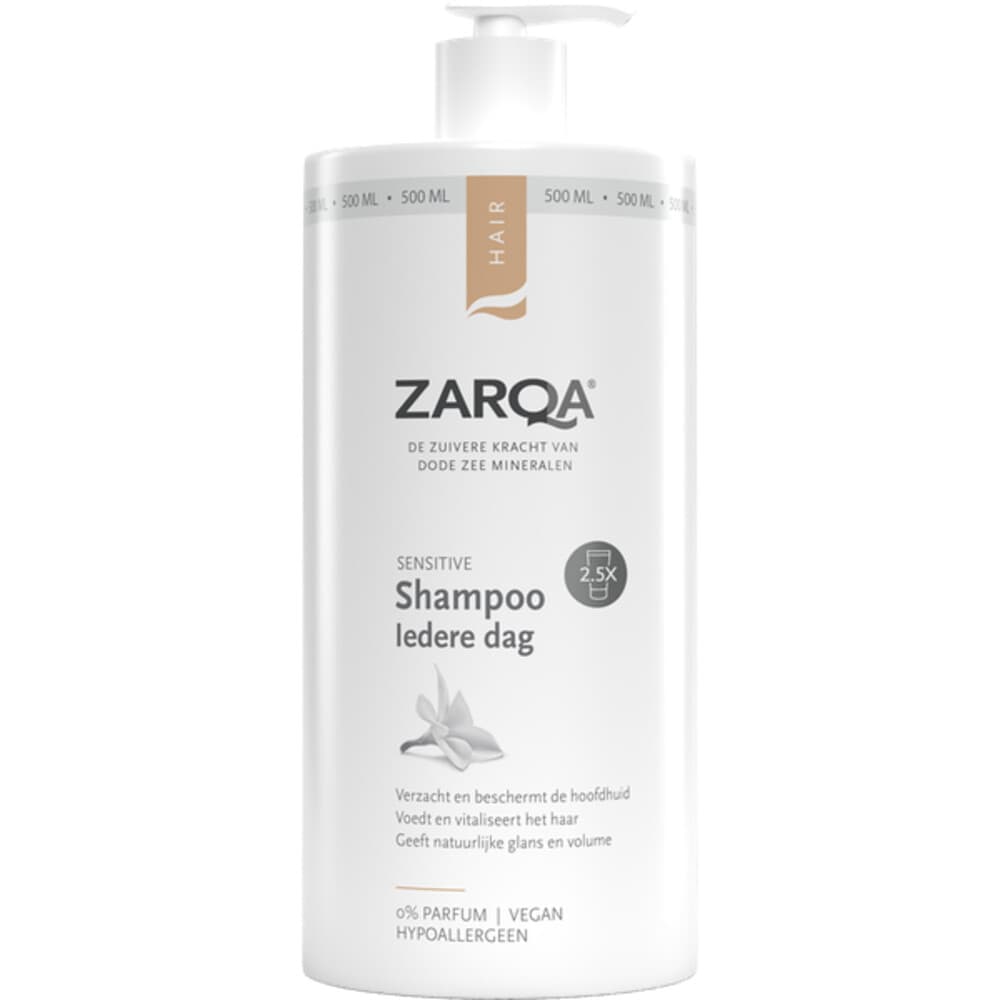6x Zarqa Shampoo Sensitive Iedere Dag 500 ml