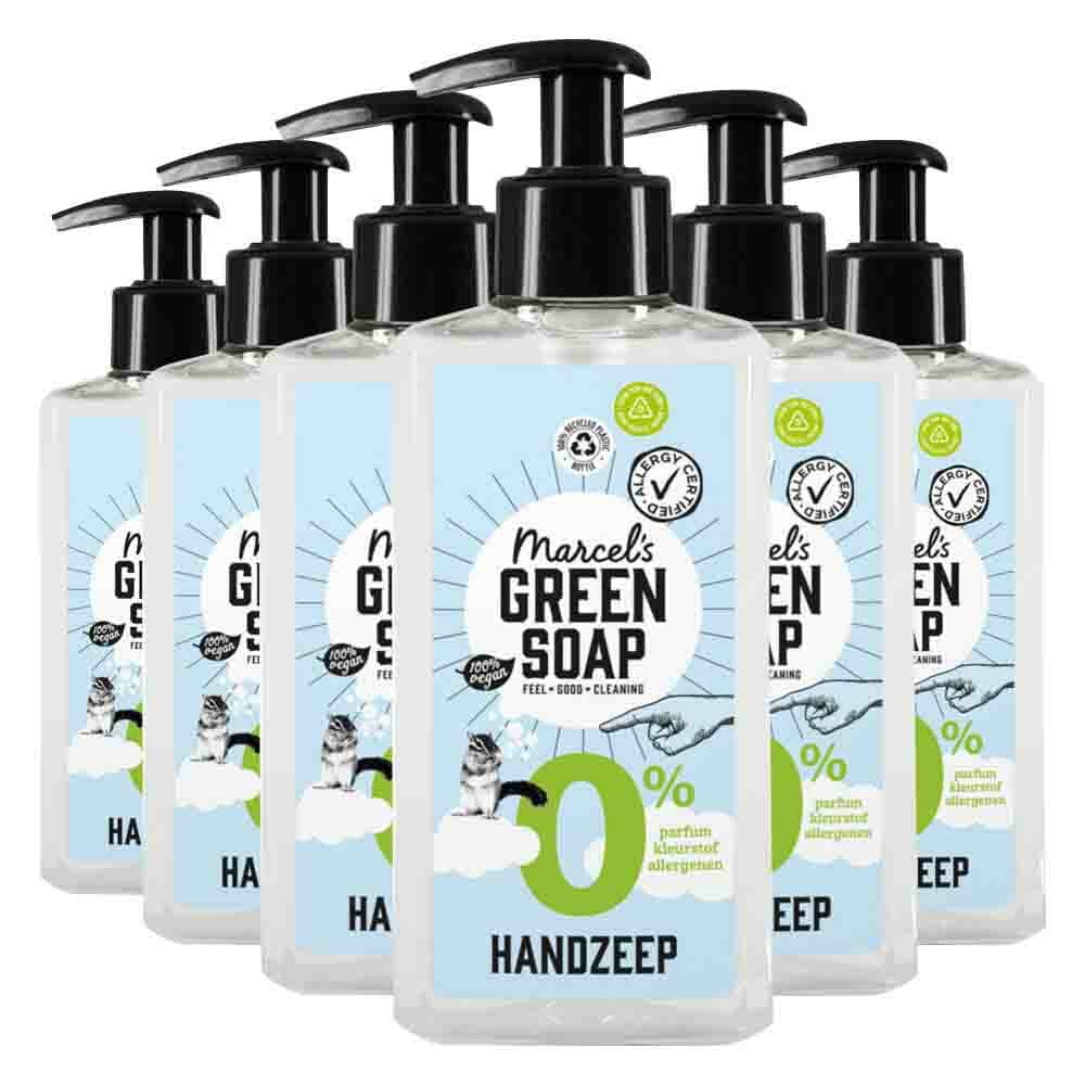 6x Marcel's Green Soap Handzeep 0% 250 ml
