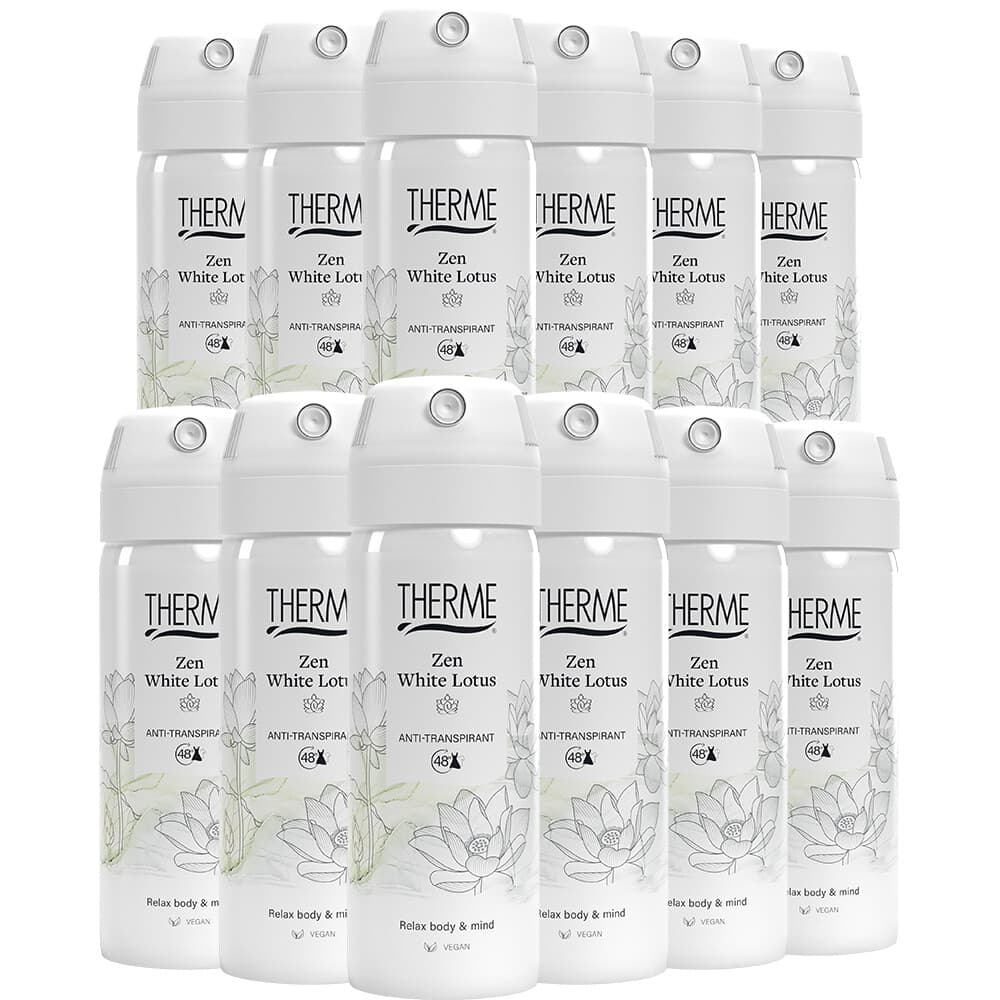 12x Therme Anti-Transpirant Zen White Lotus 50 ml
