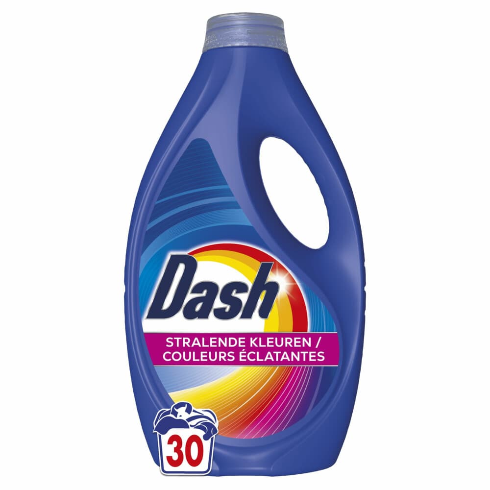 2e halve prijs: Dash Vloeibaar Wasmiddel Color 30 Wasbeurten 1350 ml