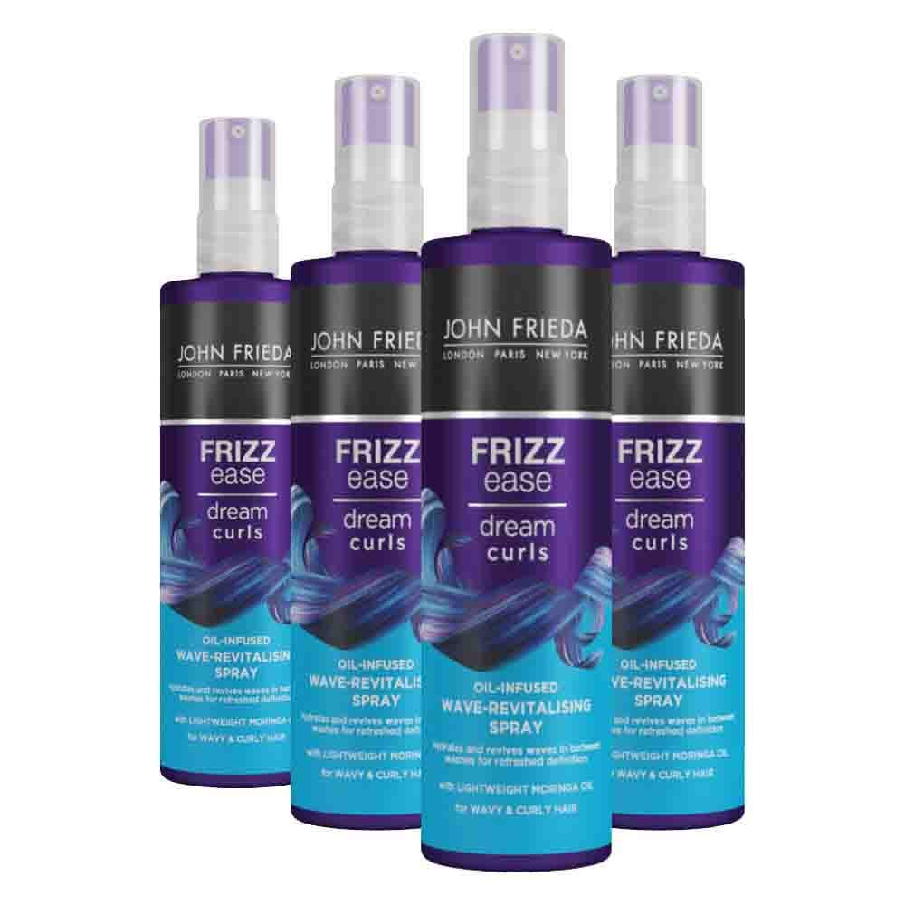 4x John Frieda Frizz Ease Dream Curls Oil Infused Revitalising Spray 150 ml