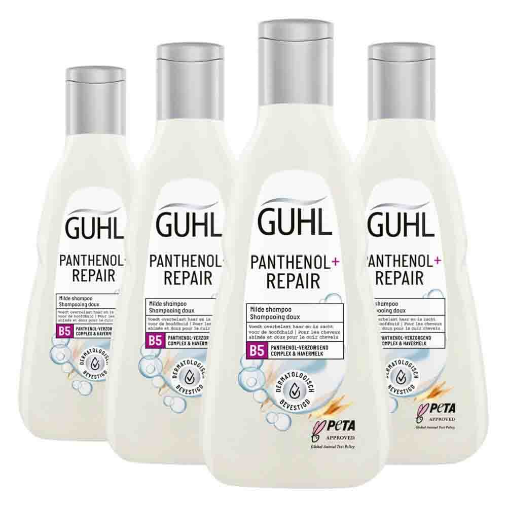 4x Guhl Panthenol+ Repair Shampoo 250 ml