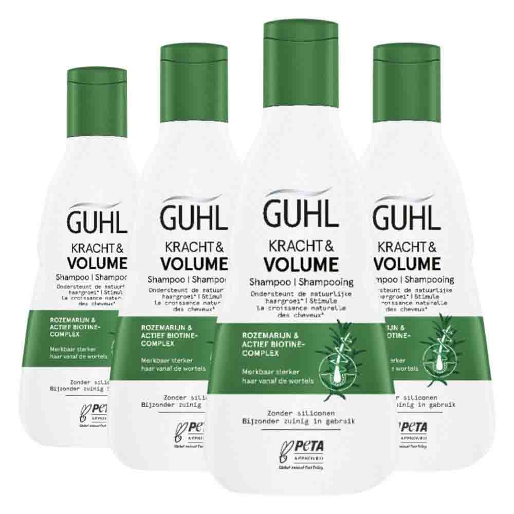 4x Guhl Kracht&Volume Shampoo 250 ml