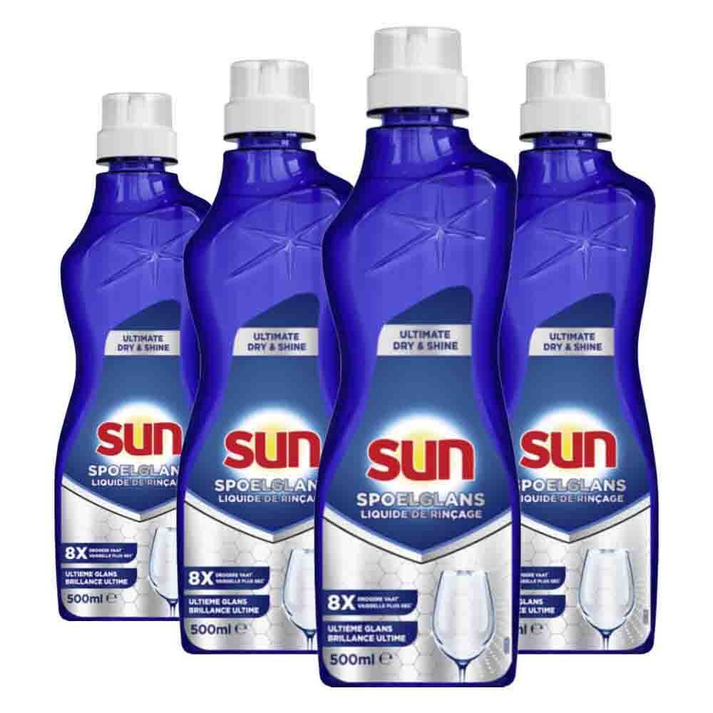 4x Sun Spoelglansmiddel Dry&Shine 500 ml