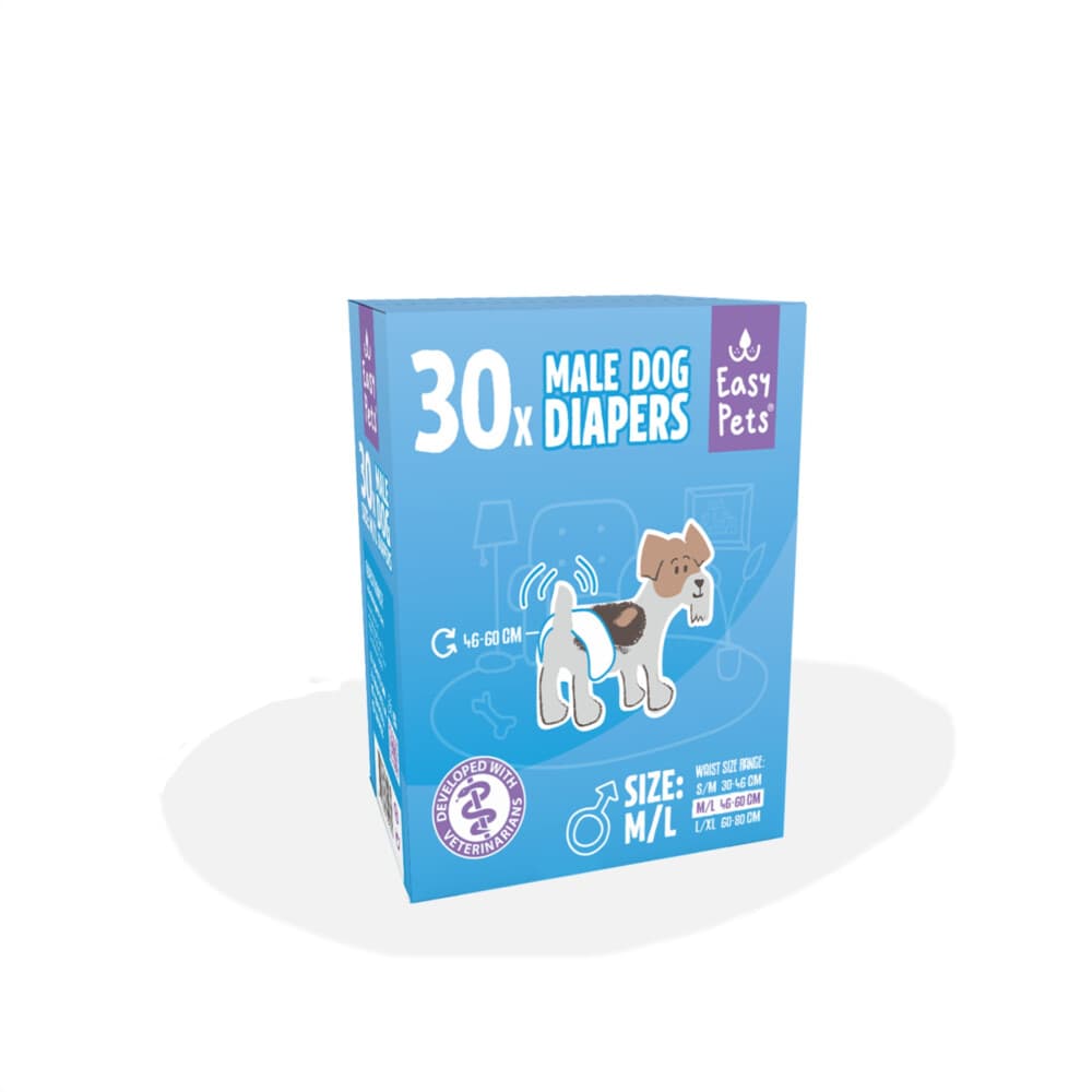 EasyPets Hondenluiers Reu M/L 30 stuks