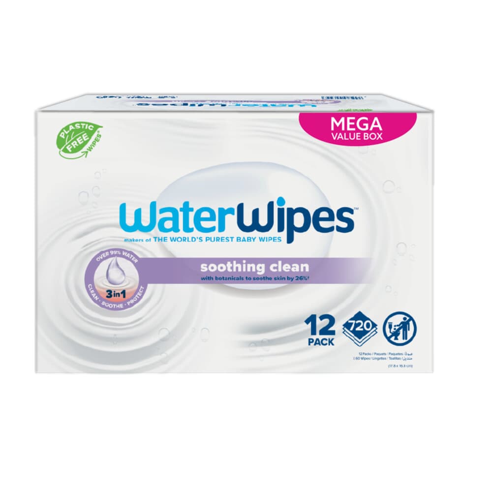 WaterWipes Billendoekjes Soothing 12x60 = 720 stuks