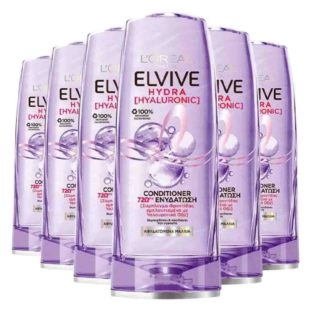 6x L'Oréal Elvive Hydra Hyaluronic Conditioner 300 ml