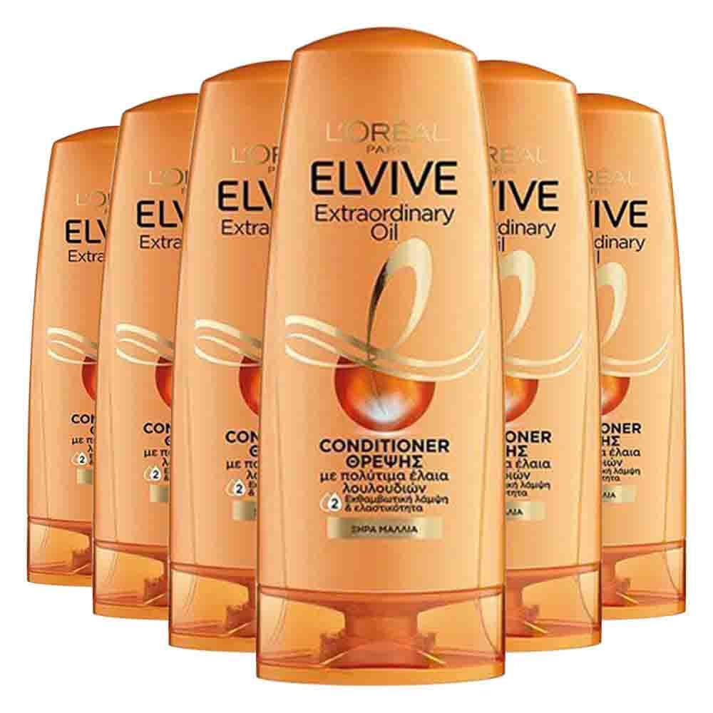 6x L'Oréal Elvive Extraordinary Oil Conditioner 300 ml