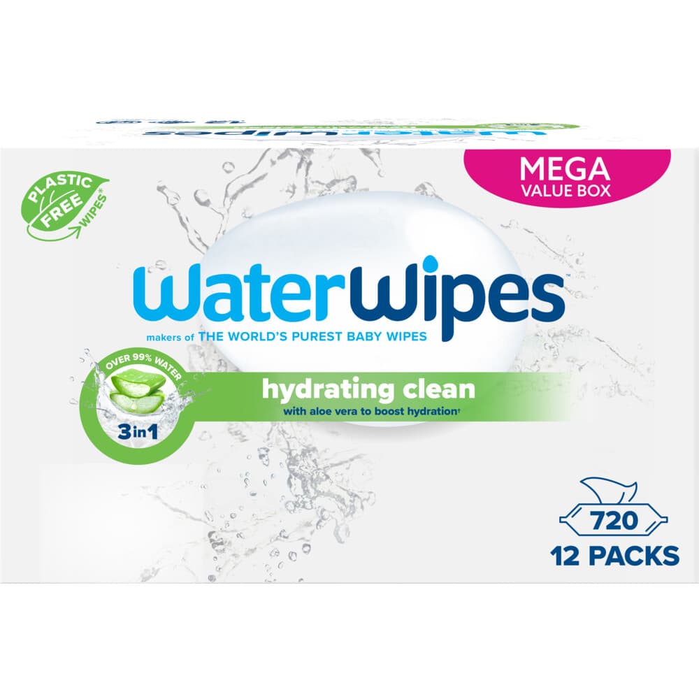 WaterWipes Billendoekjes Hydrating 12x60 = 720 stuks