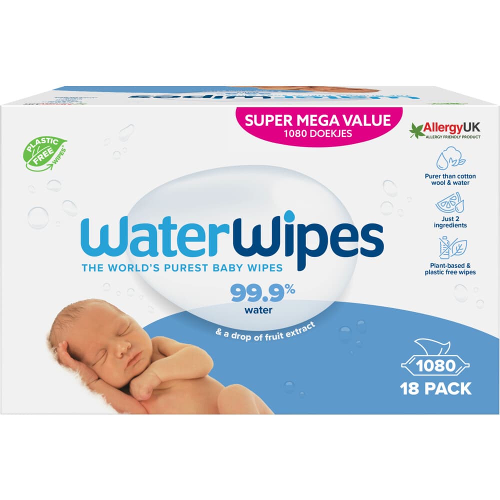 WaterWipes Billendoekjes 18x60 = 1080 stuks