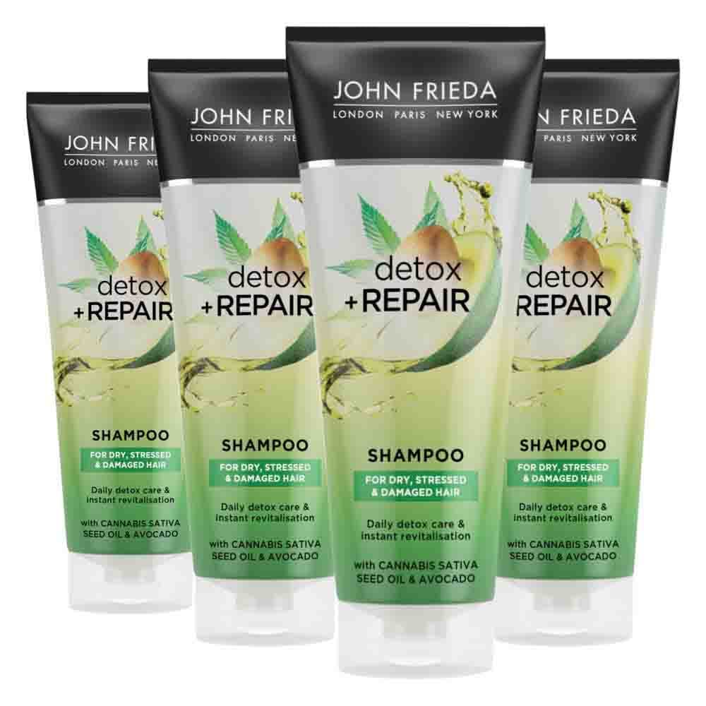 4x John Frieda Detox&Repair Shampoo 250 ml