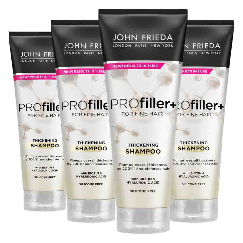 4x John Frieda PROfiller+ Thickening Shampoo 250 ml