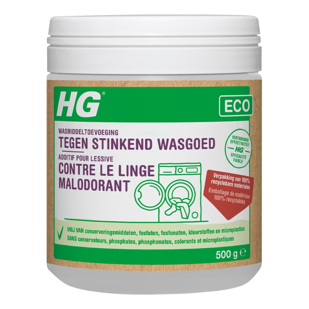 HG Eco Wasmiddeltoevoeging tegen Stinkend Wasgoed 500 gr
