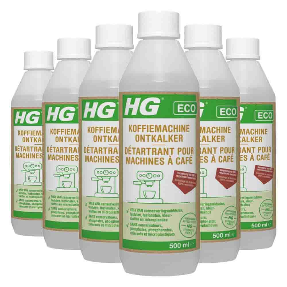 6x HG Eco Koffiemachine Ontkalker Citroenzuur 500 ml