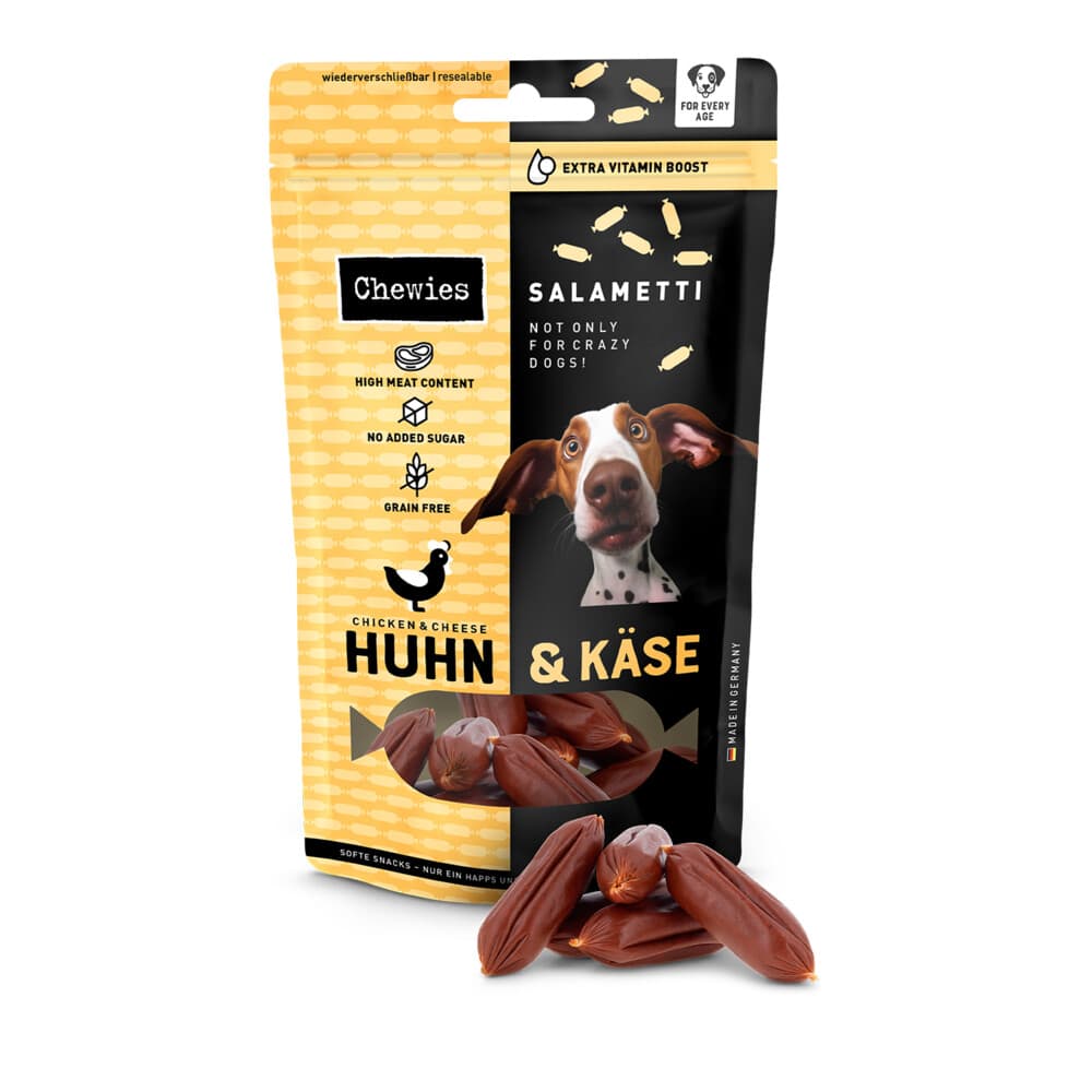 Chewies Salametti Hondensnack Kip&Kaas 60 gr