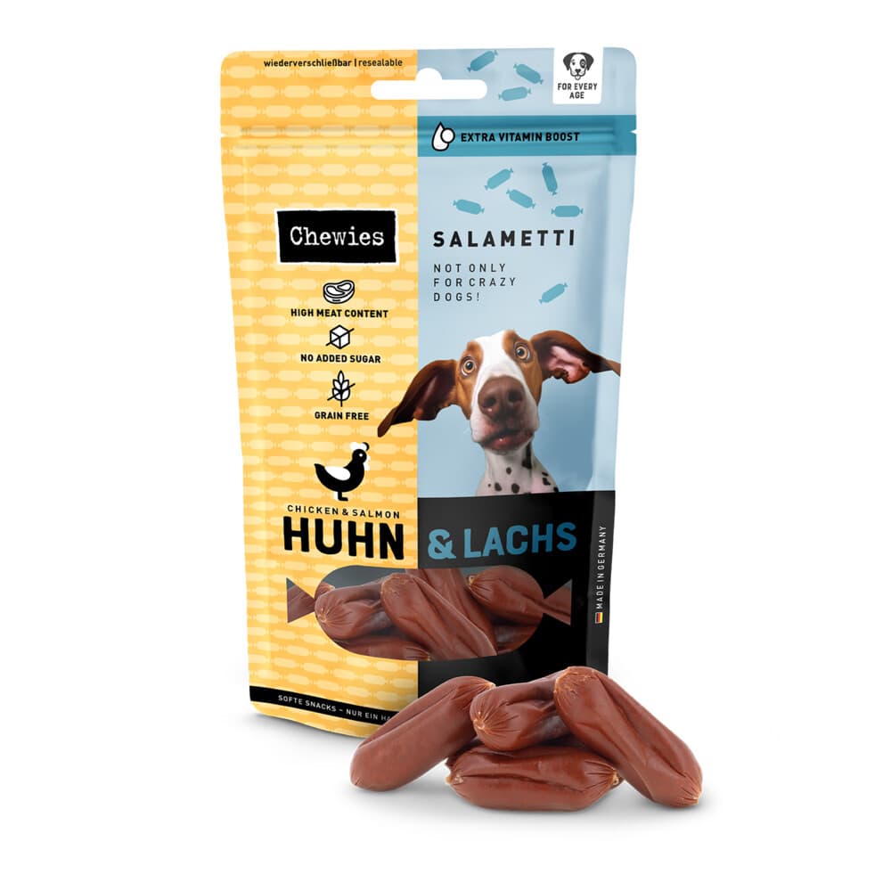 Chewies Salametti Hondensnack Kip&Zalm 60 gr