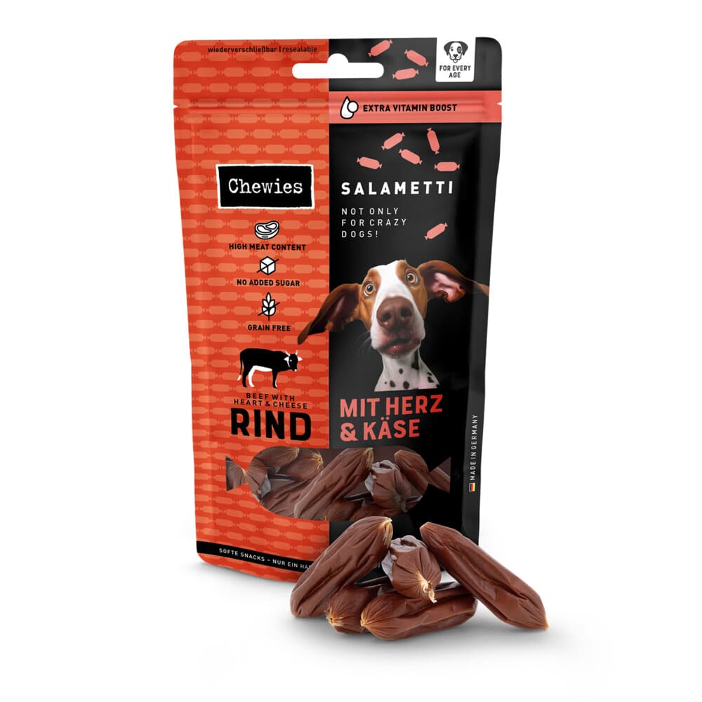 Chewies Salametti Hondensnack Rund&Hart&Kaas 200 gr