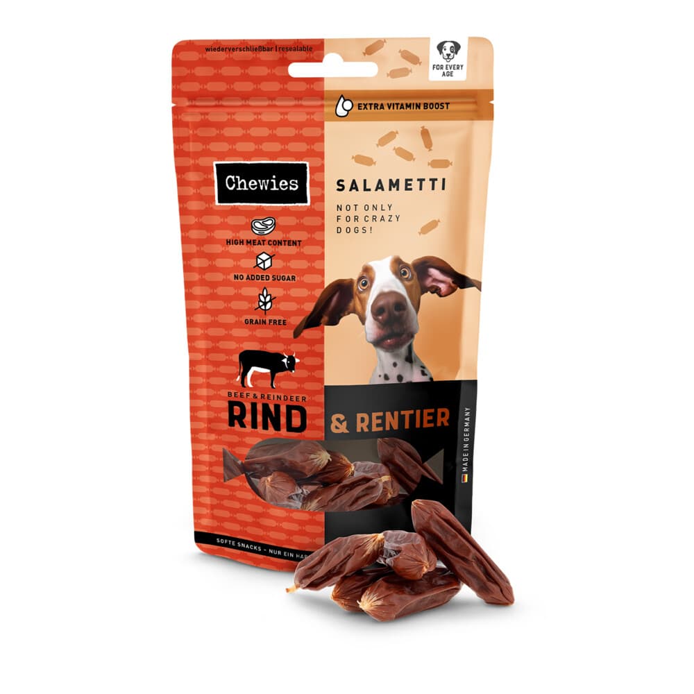 Chewies Salametti Hondensnack Rund&Rendier 200 gr