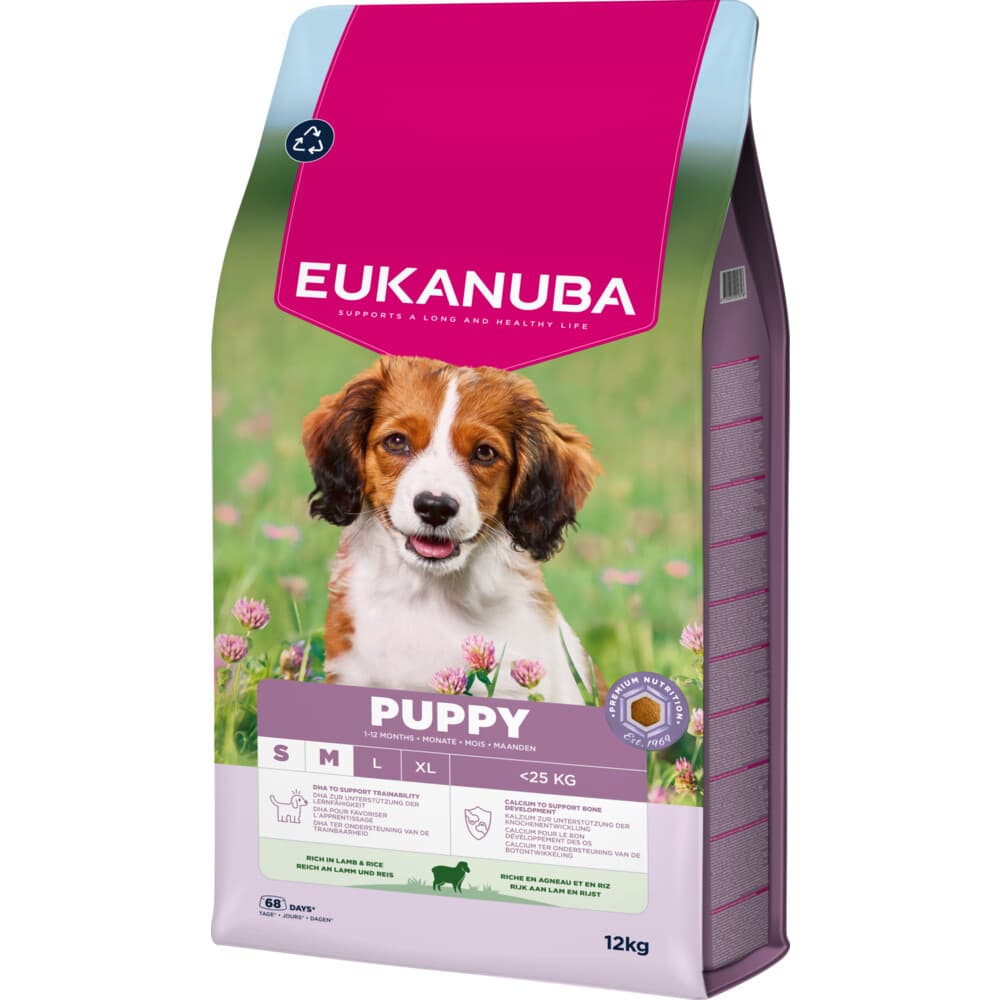 Eukanuba Life Care Dog Puppy&Junior Small/Medium Hondenvoer Lamb&Rice 12 kg