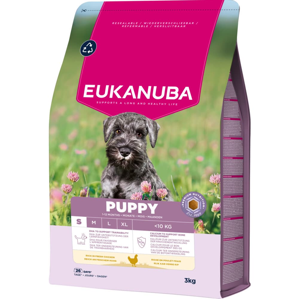 3x Eukanuba Life Care Dog Puppy Small Hondenvoer Chicken 3 kg