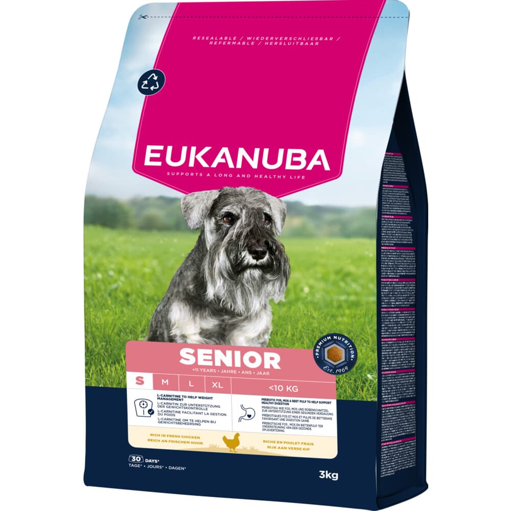 Eukanuba Life Care Dog Senior Small Hondenvoer Chicken 3 kg