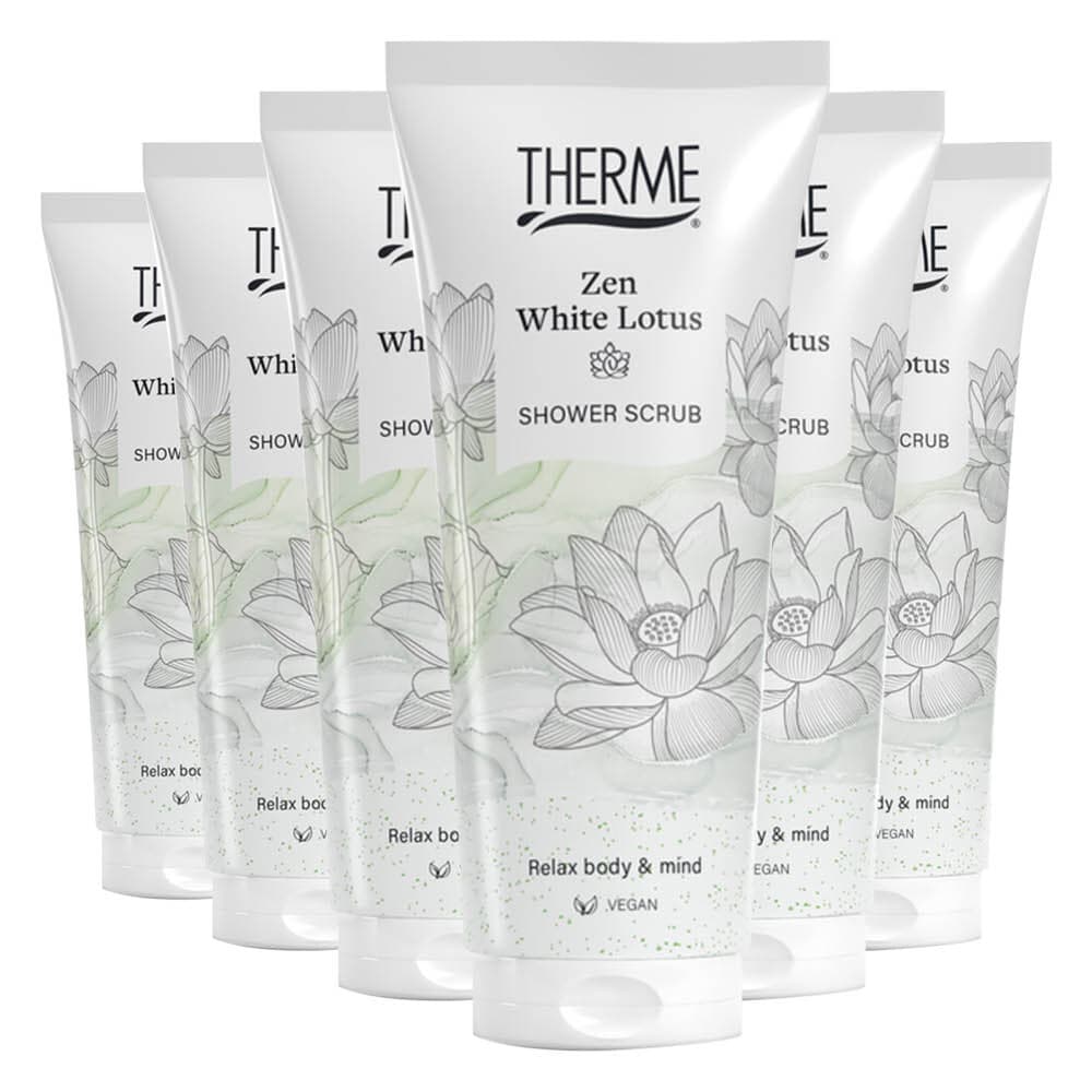 6x Therme Shower Scrub Zen White Lotus 200 ml
