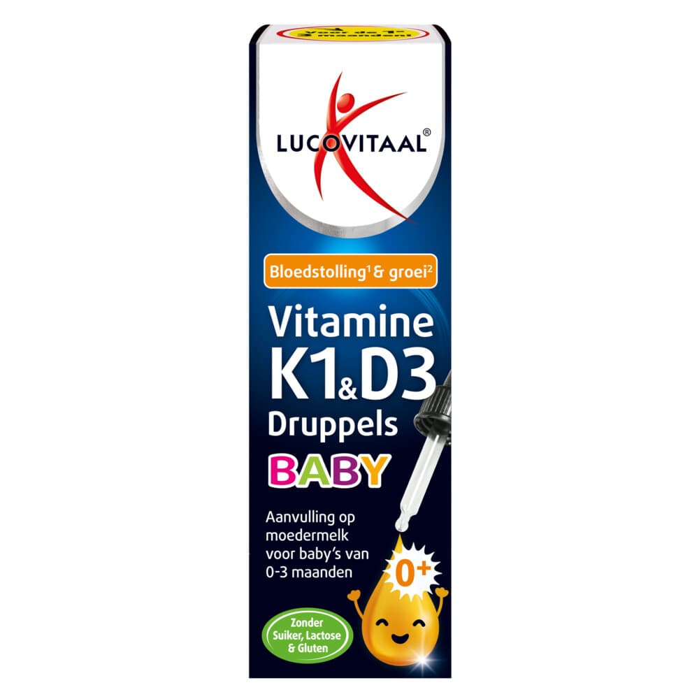 2+2 gratis: Lucovitaal Vitamine K1&D3 Druppels Baby 14,5 ml